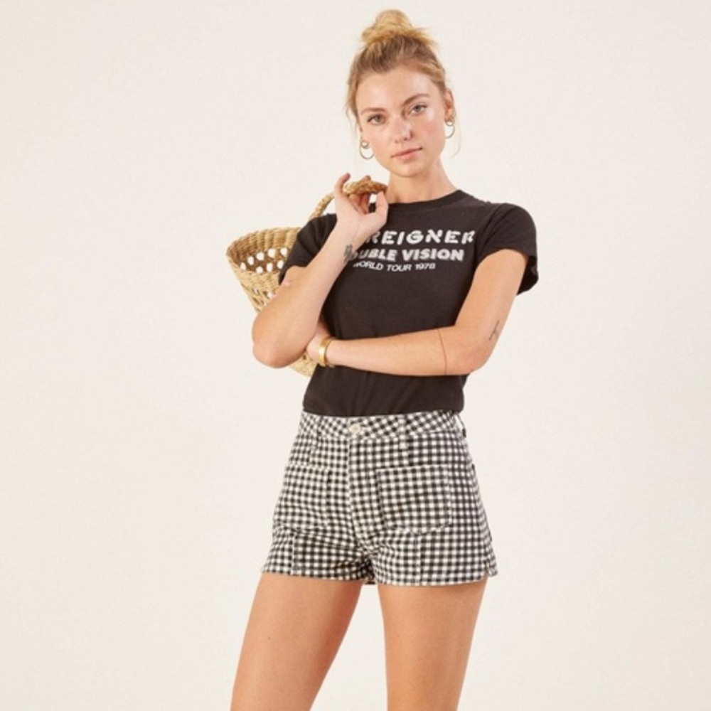 Reformation Gingham Shorts